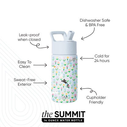 Summit Kids Water Bottle with Straw Lid